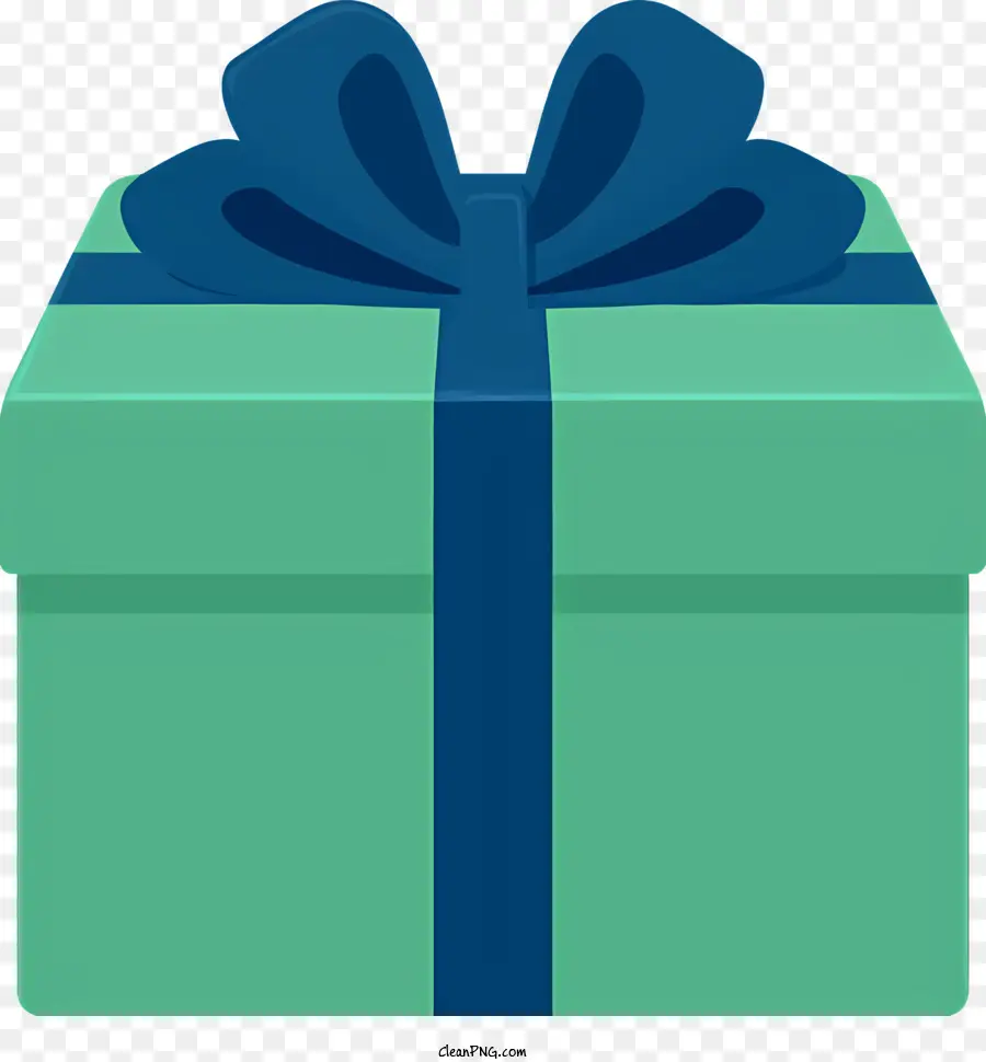 scatola regalo - Scatola regalo a nastro blu con base verde scuro