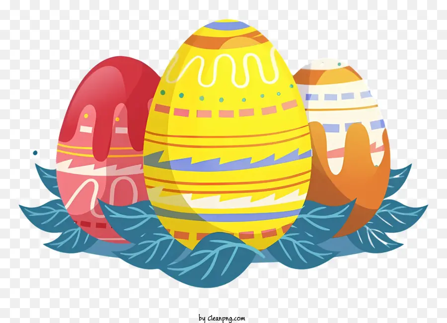 uova di Pasqua movimenti decorati motivi astratti decorazioni commestibili uova di cioccolato - Uova di Pasqua decorative colorate con motivi astratti