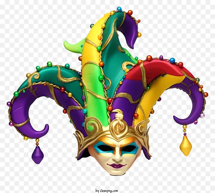 jester's mask colorful jewels gold mask green mask blue mask