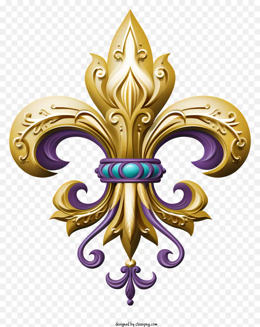 gold fleur-de-lis decorative element art and design ornate and elegant designs symbol of france