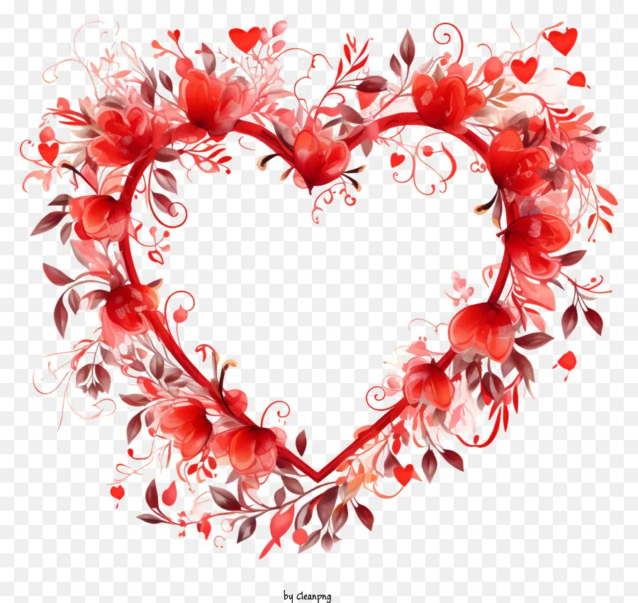 cuore di fiori - Disposizione floreale ad alta risoluzione a forma di cuore a forma di cuore