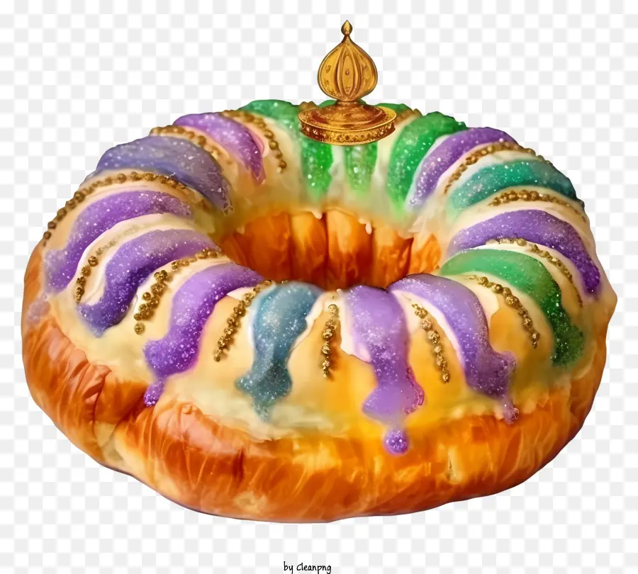 bánh ngọt với rắc vàng phủ đầy màu sắc tròn tròn bánh ngọt nhọn - Bánh ngọt đầy màu sắc, nhọn với trang trí phủ sương