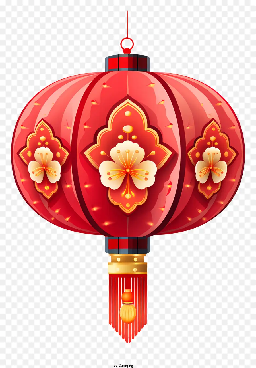 telaio in metallo - Lanterna rossa intricata con centro dorato e dettagli decorativi