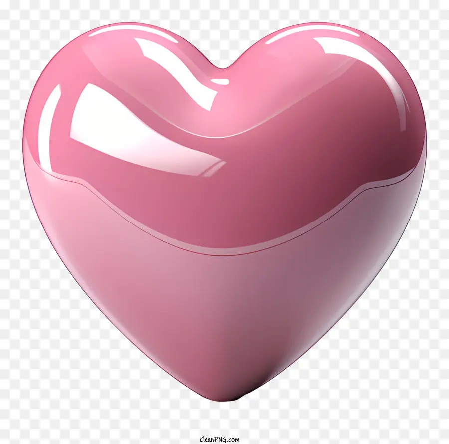 a forma di cuore - Palloncino a forma di cuore rosa che galleggia nell'oscurità