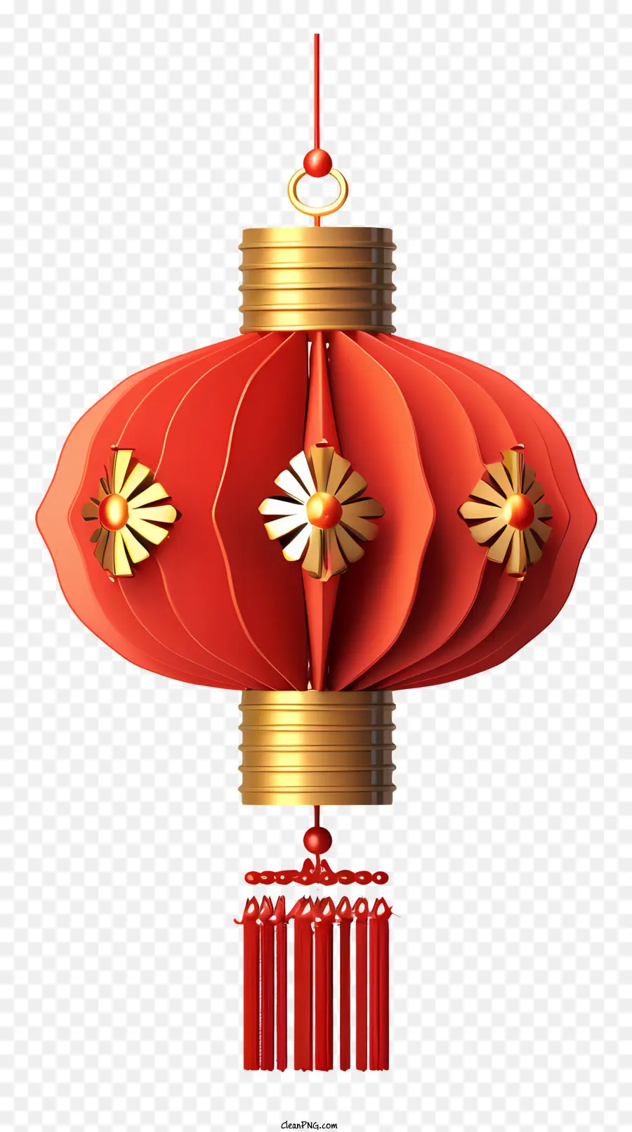 Lanterna cinese rossa Decorazione sospesa lanterna Nappa oro e decorazione d'argento Fringe Lantern - Lanterna cinese rossa con nappa e decorazione di frangia