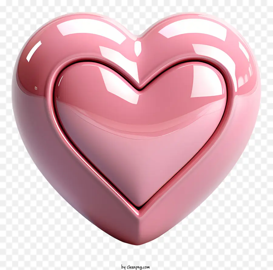 Thủy tinh hình trái tim Thủy tinh trái tim phản chiếu thủy tinh trái tim mịn thủy tinh trái tim màu hồng thủy tinh - Trái tim thủy tinh màu hồng trên nền đen, phản chiếu