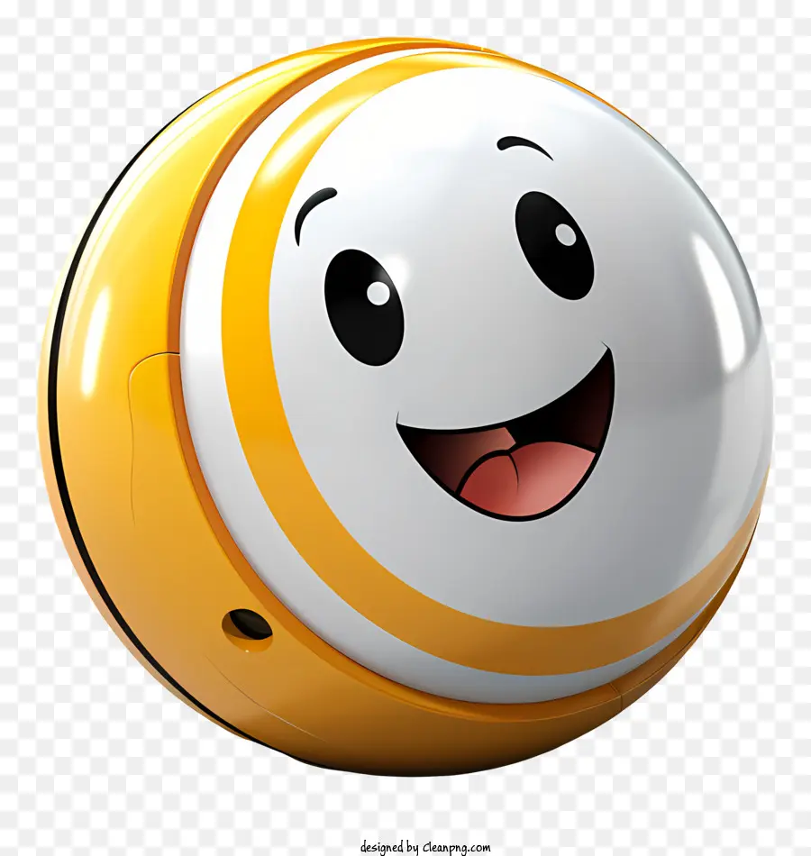 Smiley Face Ball gelbe Kugel mit Gläser schwimmender Kugel reflektierender Ball lächelnd Ball - Lächelnde gelbe Kugel mit Gläern im Raum schweben