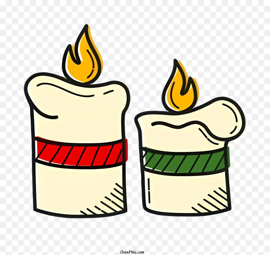 Cancelli in fiamme candele candele a lume di candela rosso e verde - Cancelli in fiamme con nastri tremolanti sul nero
