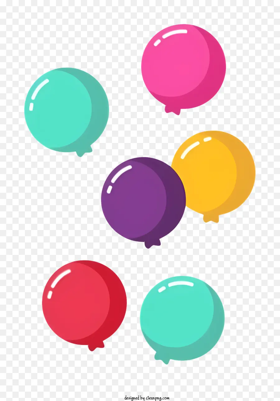 Bóng bay đầy màu sắc Mô hình hình tròn Balloon nổi màu sáng bóng bay rực rỡ - Bong bóng đầy màu sắc được sắp xếp theo mẫu hình tròn động