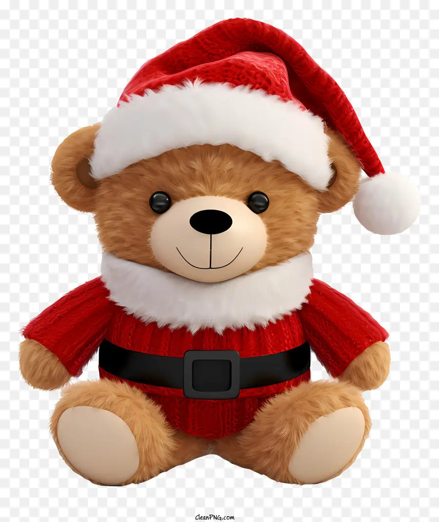 Teddybär - Ein lächelnder Teddybär im Santa -Kostüm
