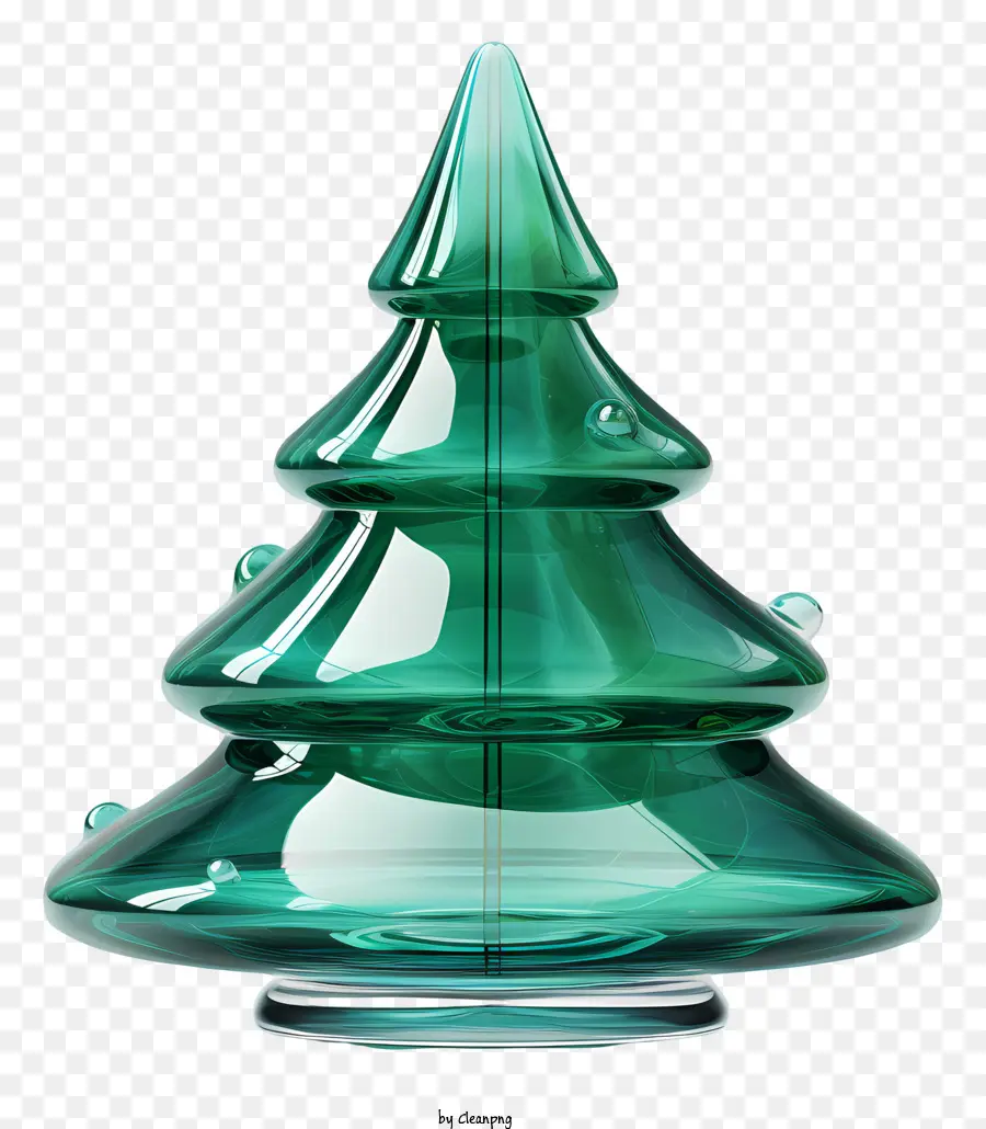Albero trasparente di cristallo verde albero di cristallo con base di cristallo puntato in base all'acqua - Albero trasparente di cristallo verde con base d'acqua