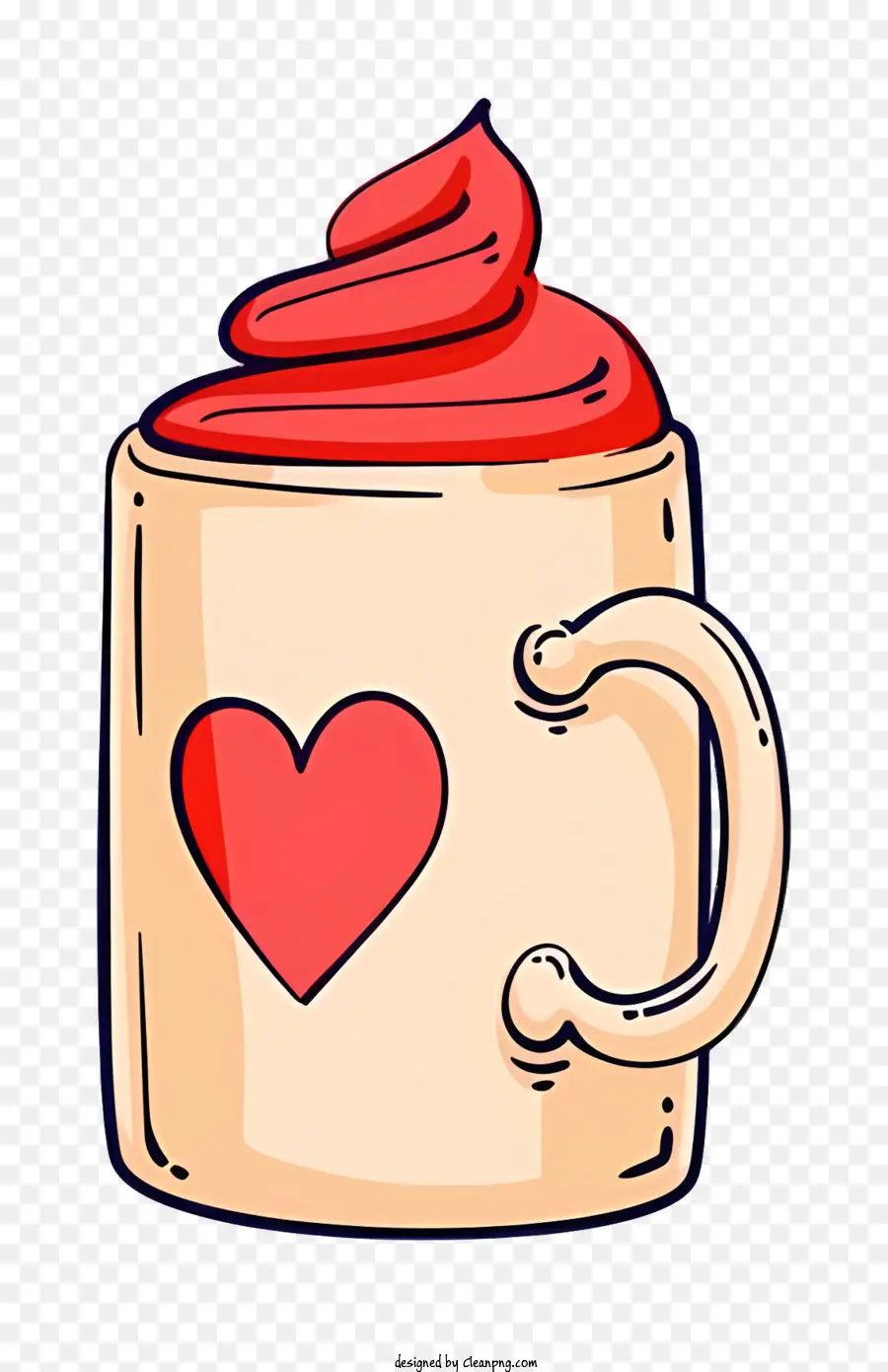 simbolo di cuore - La tazza rossa con il cuore simboleggia l'amore e la passione