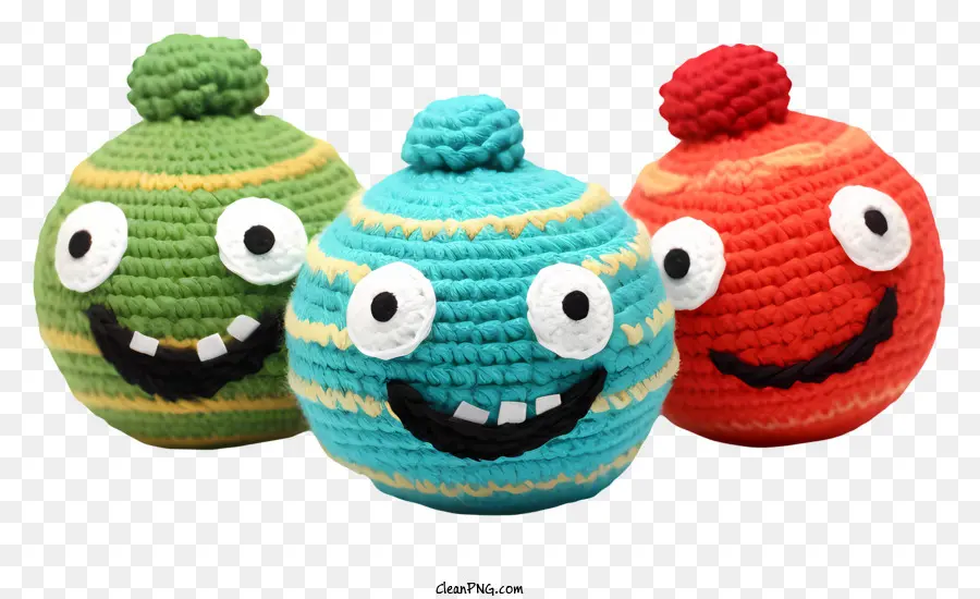 crocheted toys colorful toys smiley toys crochet patterns ball-shaped toys
