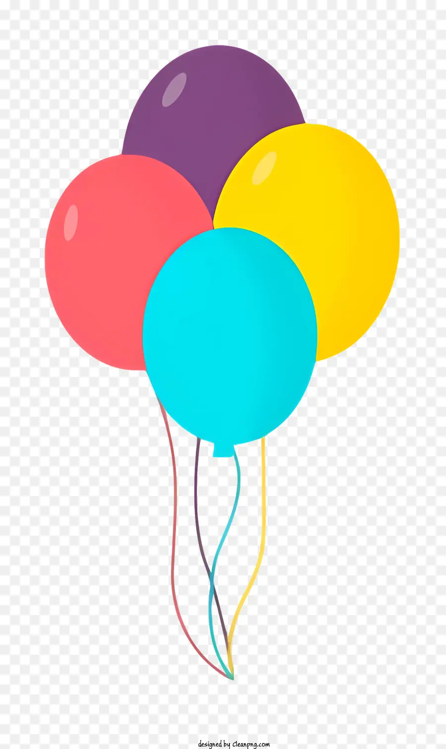 Luftballons farbenfrohe schwimmende Luftstränge - Bunte Luftballons schweben in koordiniertem Muster, freudige Szene