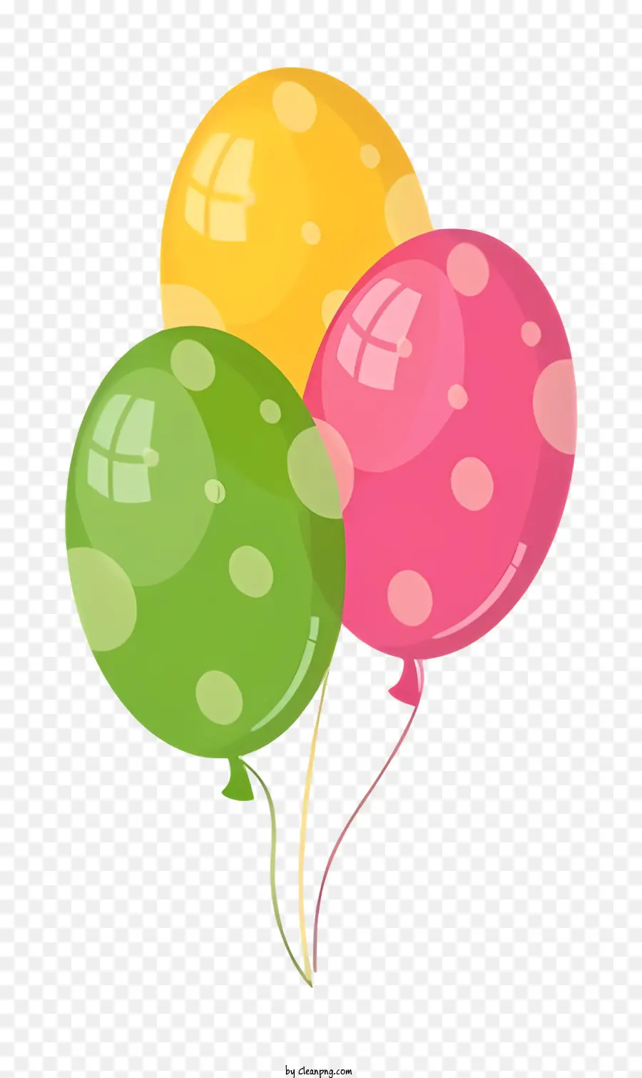 palloncini palloncini colorati palloncini a pois palloncini galleggianti in palloncini legati - Palloncini colorati legati con stringa sullo sfondo nero
