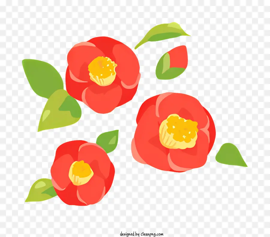 Hoa đỏ lá xanh lá nhỏ hoa nhỏ trung tâm màu đỏ sẫm - Hình ảnh đa năng của hoa đỏ cho các bối cảnh khác nhau