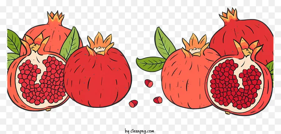 pomegranates seeds juice retro cut pomegranate