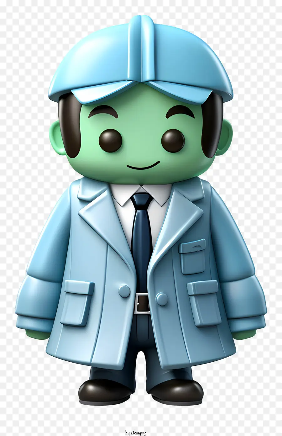 Stethoskop - Grüner, humanoischer Charakter mit Stethoskop und Anzug
