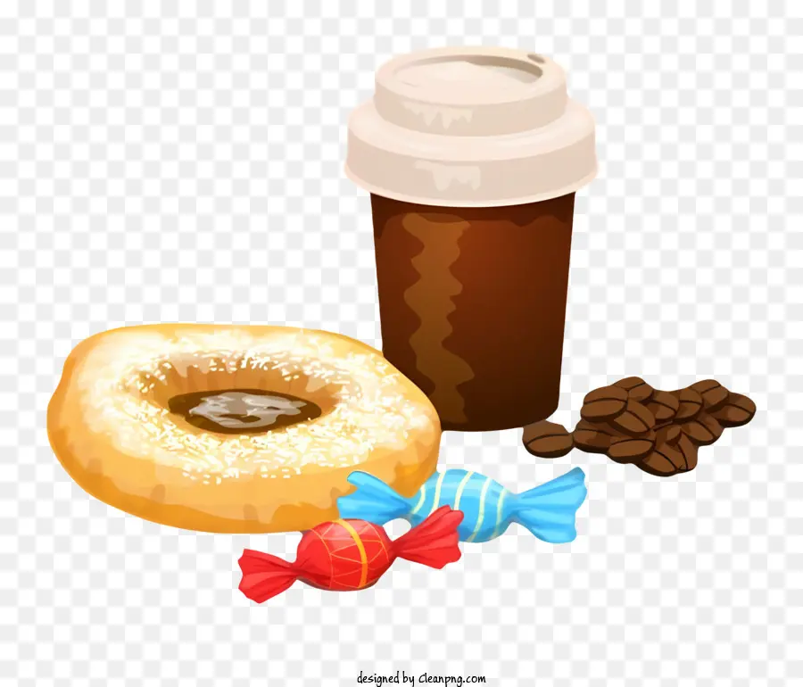 Kaffeetasse - Kaffeetasse und Gebäck mit Schokoladenchips
