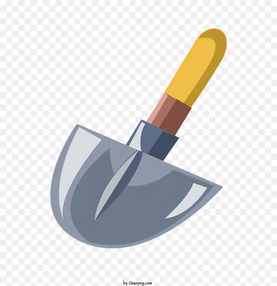white shovel small shovel wooden handle metal tip black background