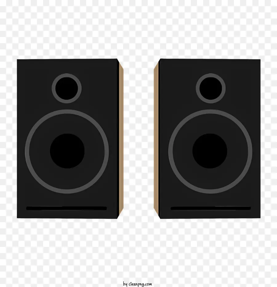 Lautsprecher Paar Lautsprecher schwarzer Finish schwarzer Plastikrahmen verchromte Rückenplatte - Schwarze Lautsprecher mit Chrome Backplate, keine Logos