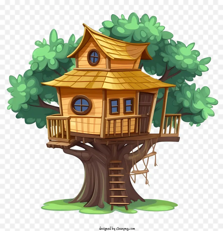 Ngôi nhà trên cây bằng gỗ gỗ nhà trên cây - 