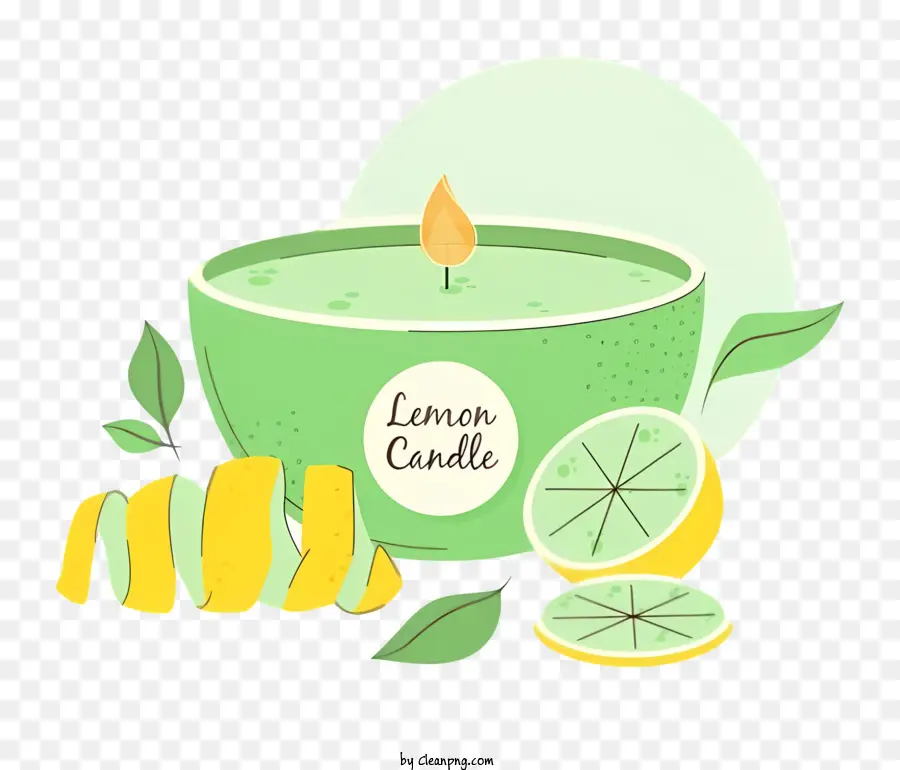 grüner Tee - Grüner Tee mit Zitrone und Blättern ausgestellt
