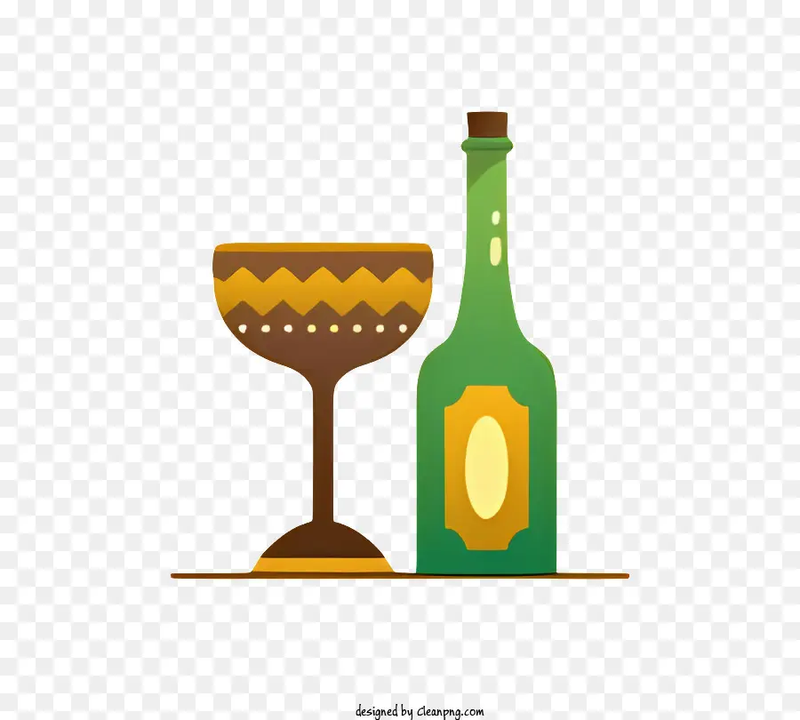 bicchiere di vino - Bottiglia di alcol e bicchiere di vino sul tavolo