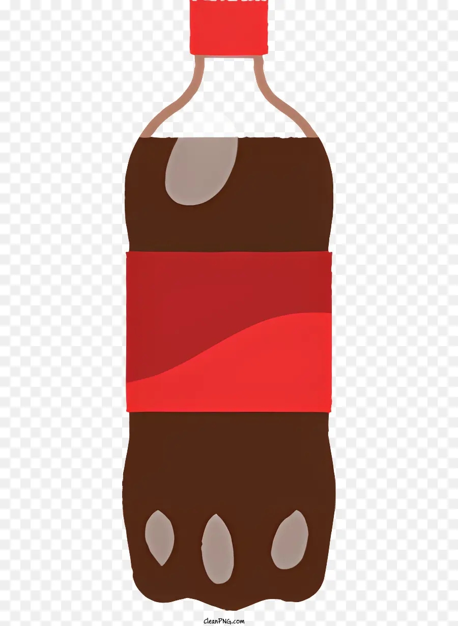 braune Flasche Cola Red Etikett Mattes Finish kleines Loch - Braune Cola -Flasche mit rotem Etikett, mattes Finish