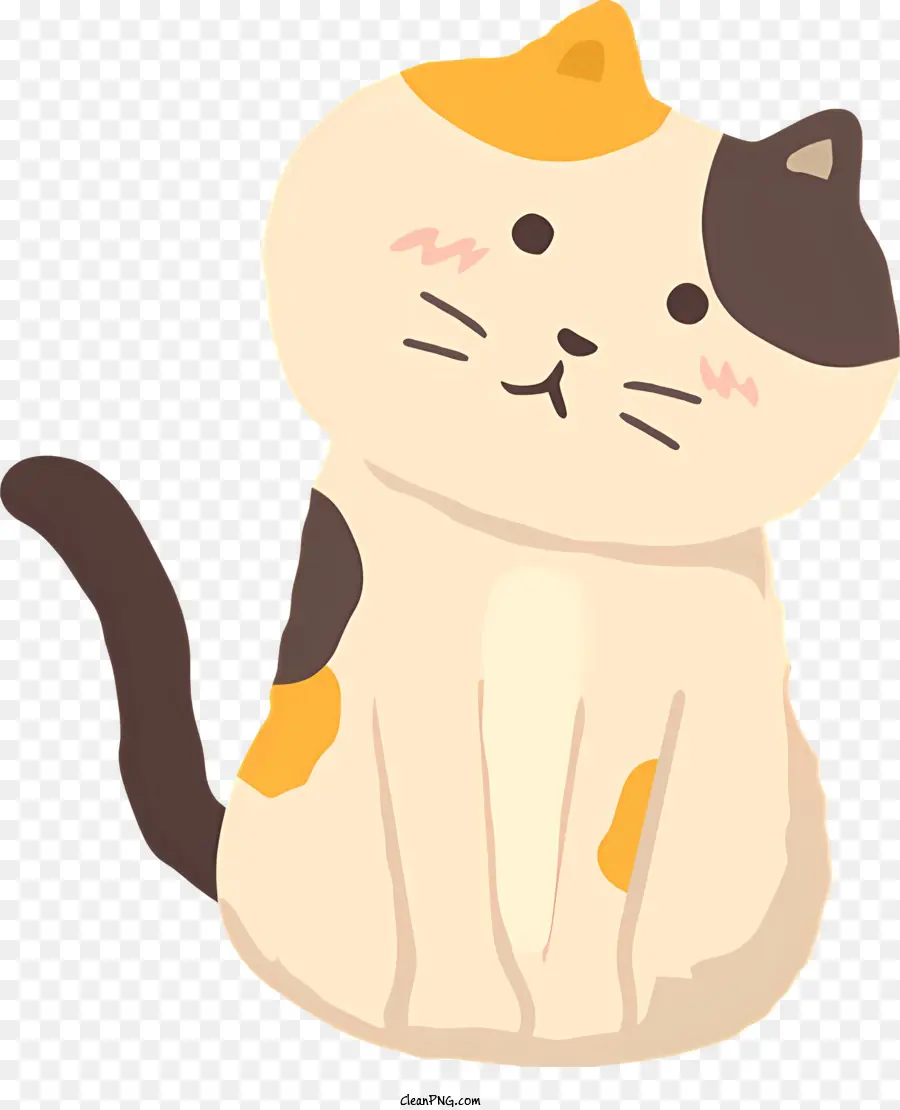 weißen hintergrund - Süße Katze mit gekreuzten Pfoten sitzt