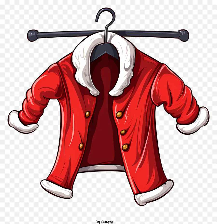 red jacket fur collar zipper front jacket rack clothing rack