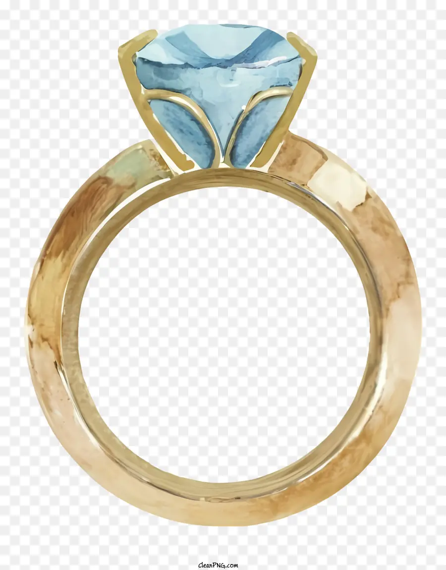 anello in oro - Anello d'oro con pietra centrale di smeraldo, banda di diamanti