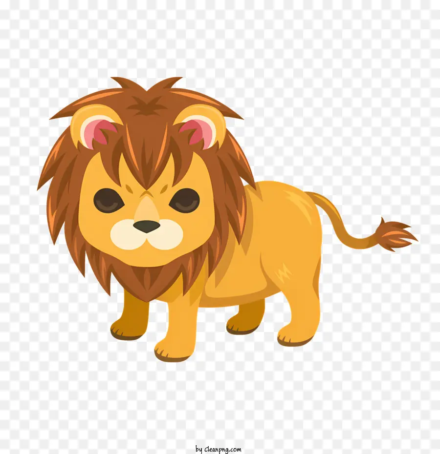 Lion Animal Fuel Fur - Sư tử đứng cao với bờm dài, đôi mắt biểu cảm