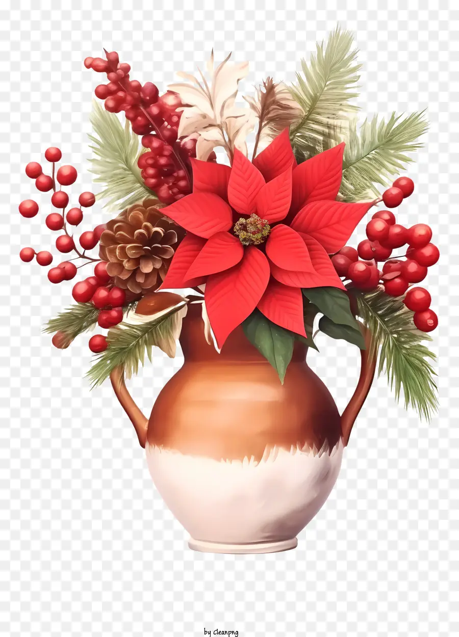 grünes Blatt - Bild: Vase der rot -weißen Blüten