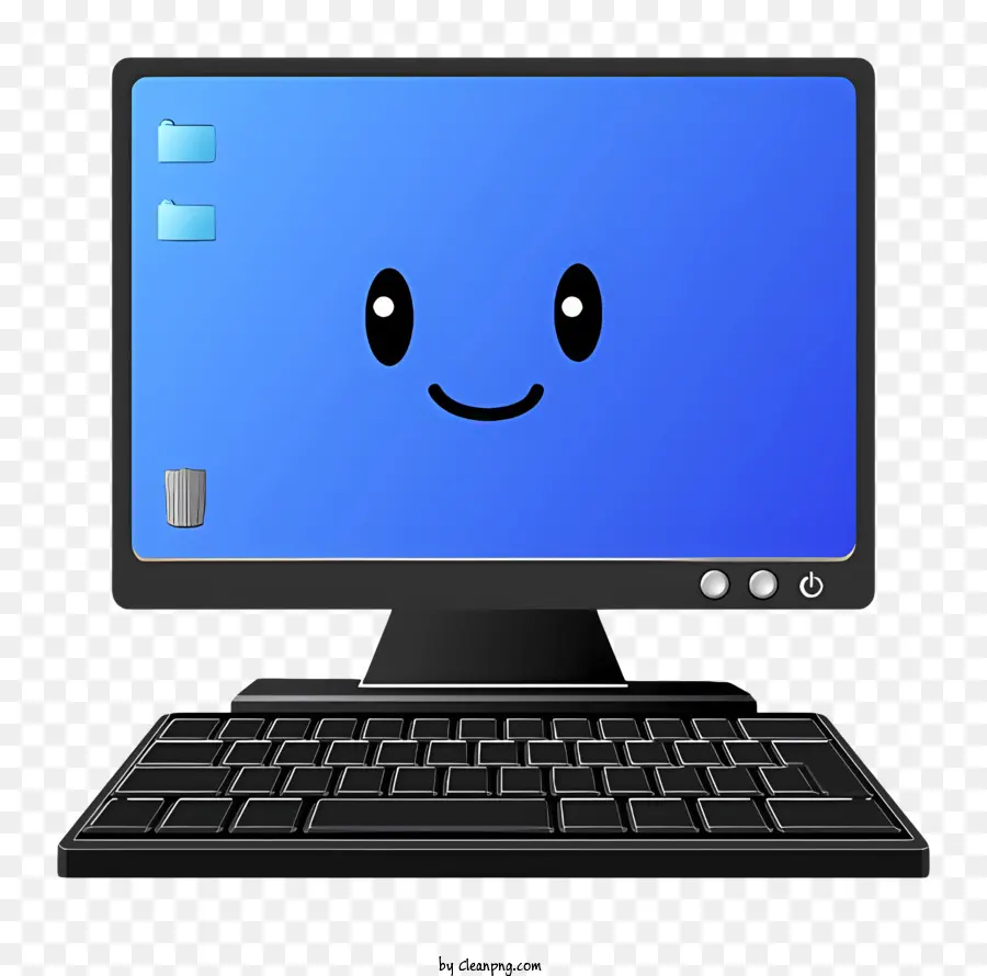 Computer Tastatur Blue Screen lächelnde Gesicht Computer Hardware Computer Fehlerbehebung - Computertastatur mit blauem Bildschirm und Smiley -Gesicht