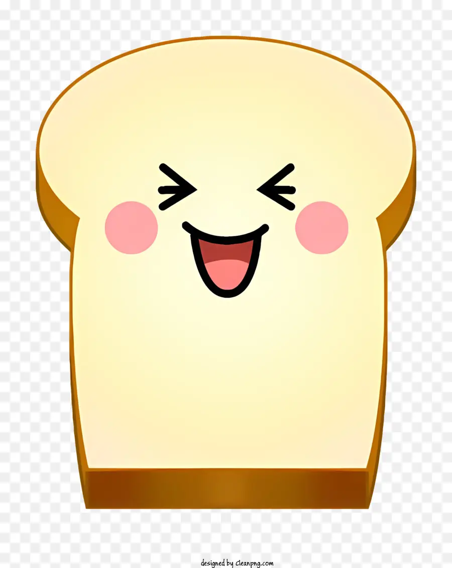 glückliches Gesicht - Happy und trauriger Toast mit Klebeband auf schwarzem Hintergrund