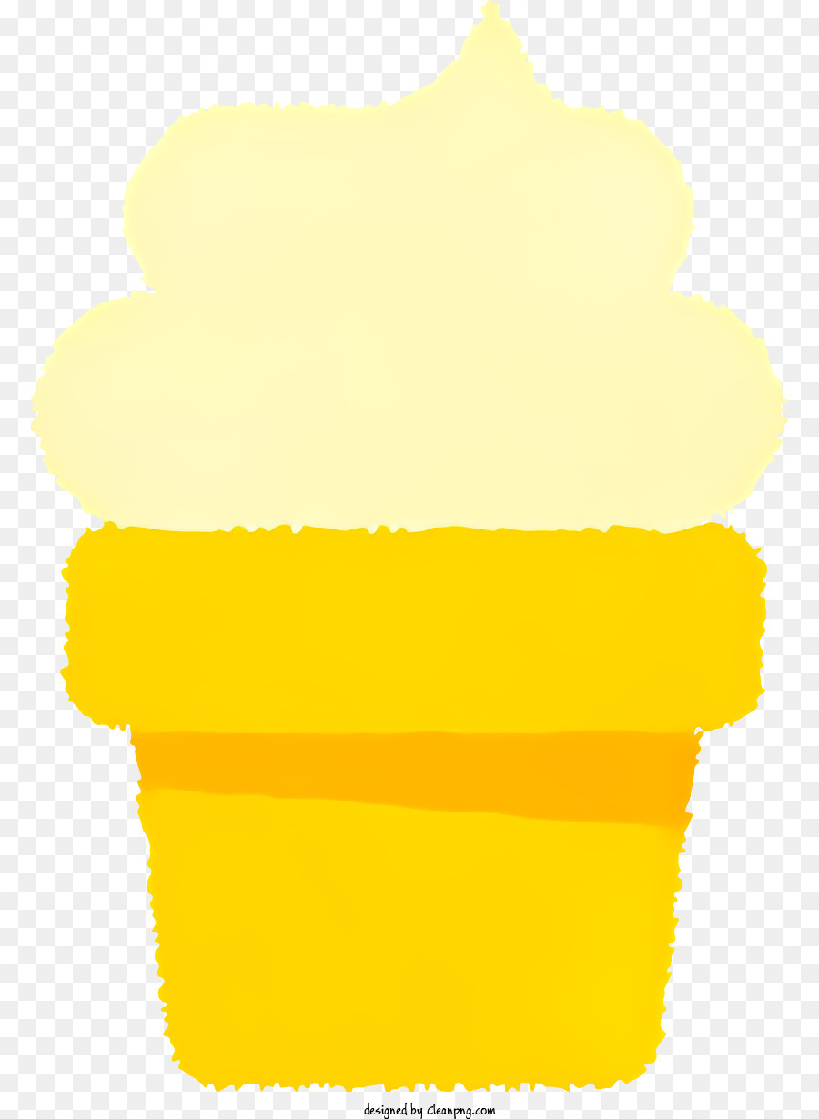 Cupcake cartone animato glassa gialla glassa gialla cremosa glassa - Cupcake vibrante con glassa bianca e glassa gialla