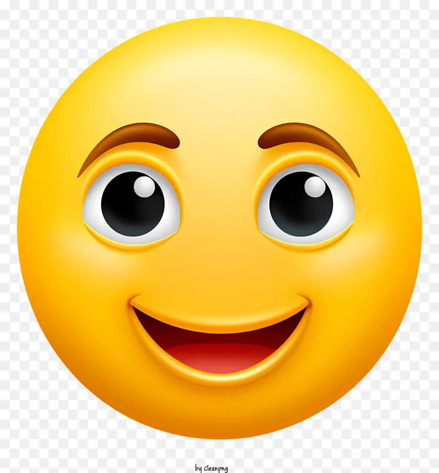 faccia felice emoji - Emoticon giallo con grande espressione sorridente