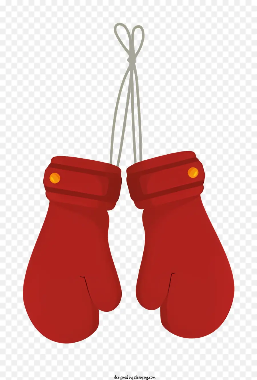 Guanti da boxe rossi guanti boxe boxe guanti su una corda guanti di boxe rossi e bianchi su un gancio - I guanti da boxe rossi pendono su una corda