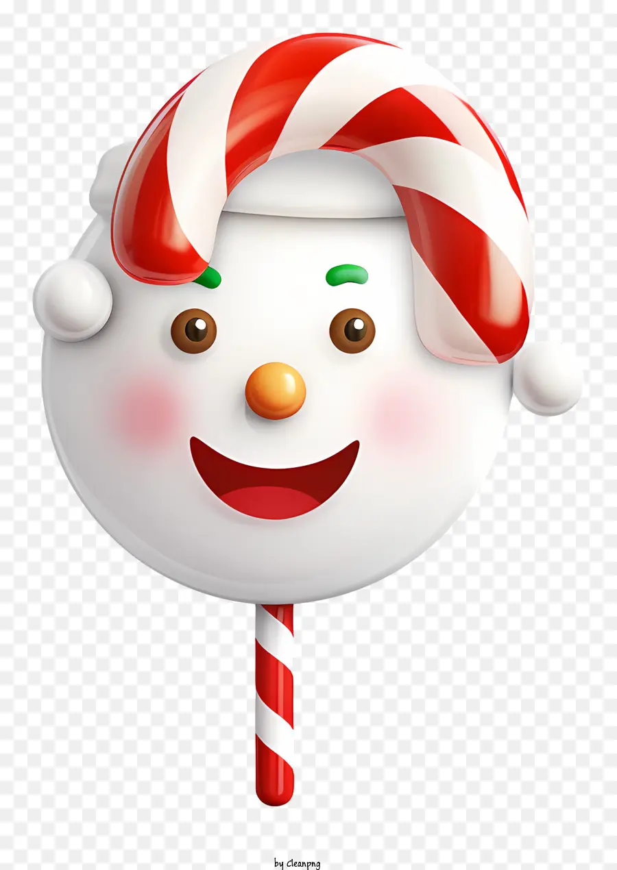 bastoncino di zucchero - Una canna da caramelle a strisce che indossa abiti festivi