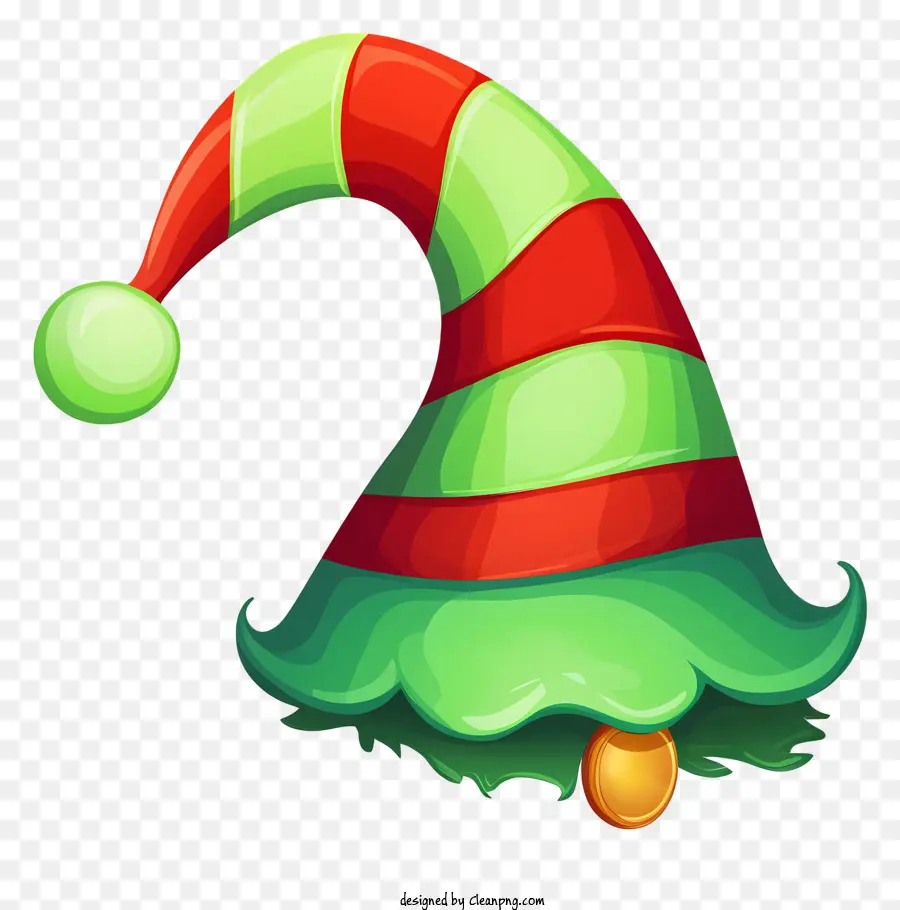 cappello di babbo natale - Cappello Babbo Natale a strisce rosse/verdi con regali