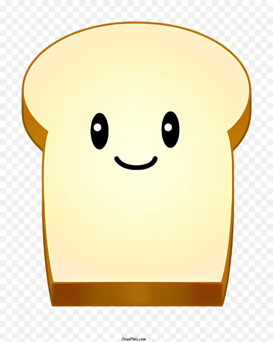 pane sorridente pane cartone animato pane bianco morbido farina bianca pane consistenza - Fetta di pane con viso sorridente, rappresentazione dei cartoni animati