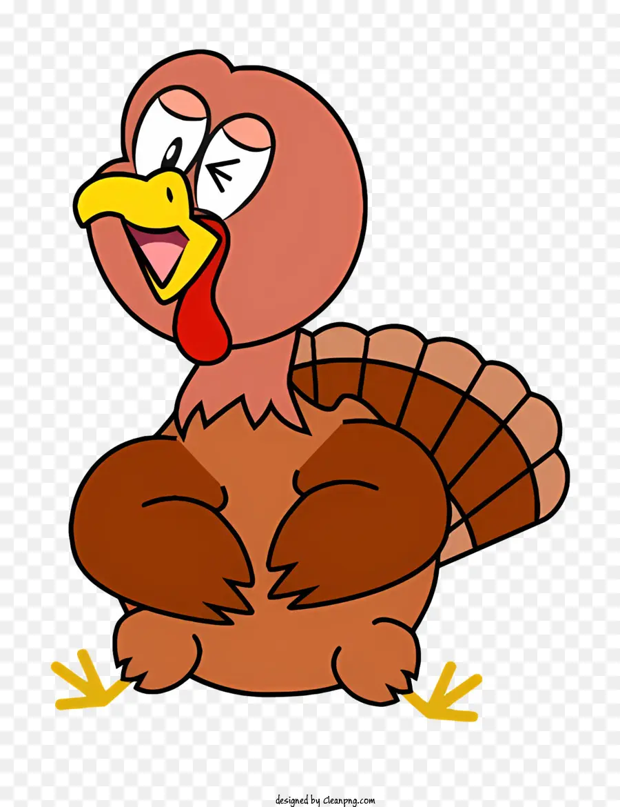 Türkei cartoon - Illustration der glücklichen Türkei, die Thanksgiving und Dankbarkeit darstellt