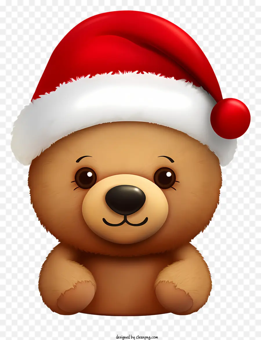 santa Hut - Happy Bear, der den Weihnachtsmann mit Lächeln trägt