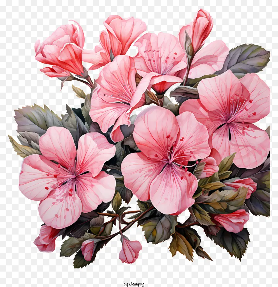 rosa Blumen Bouquet Caskading Blumen helle rosa Blütenblätter tiefrosa Blumen - Lebendiger rosa Bouquet von kaskadierenden Blumen