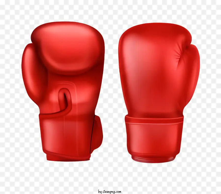 Fumetto di guanti da boxe - Guanti di boxe in pelle rossa per formazione professionale