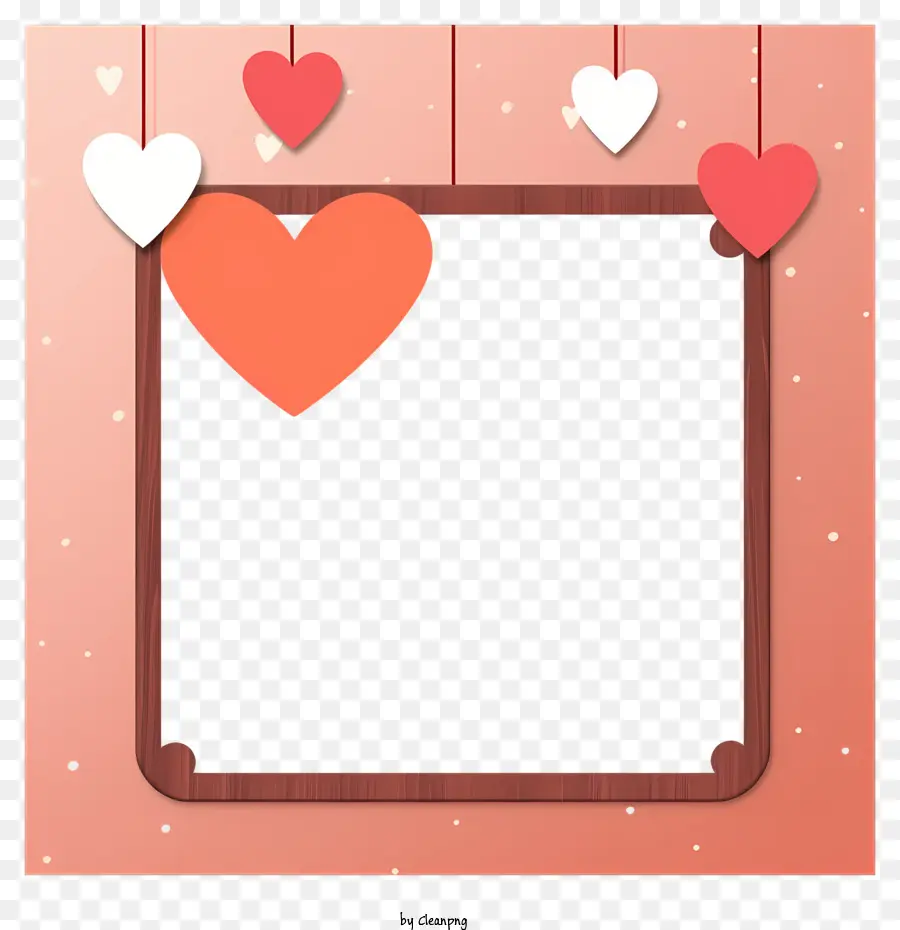 Ngày Valentine - Thẻ ngày lễ tình nhân với một trái tim treo