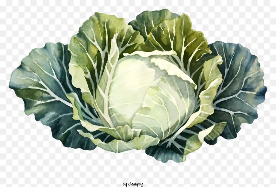 cartoon head of cabbage vegetable kale brussels sprouts