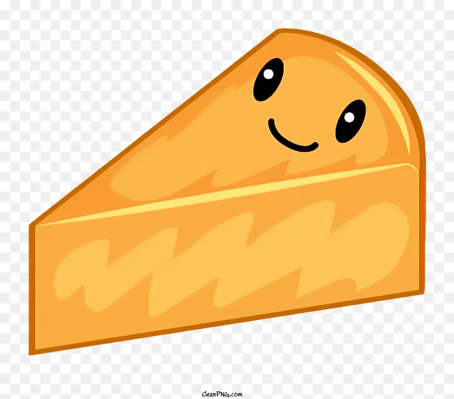 Cartoon Käse Lächeln gelbes Stück - Lächelnder Käse auf schwarzem Hintergrund, gelbe Farbe