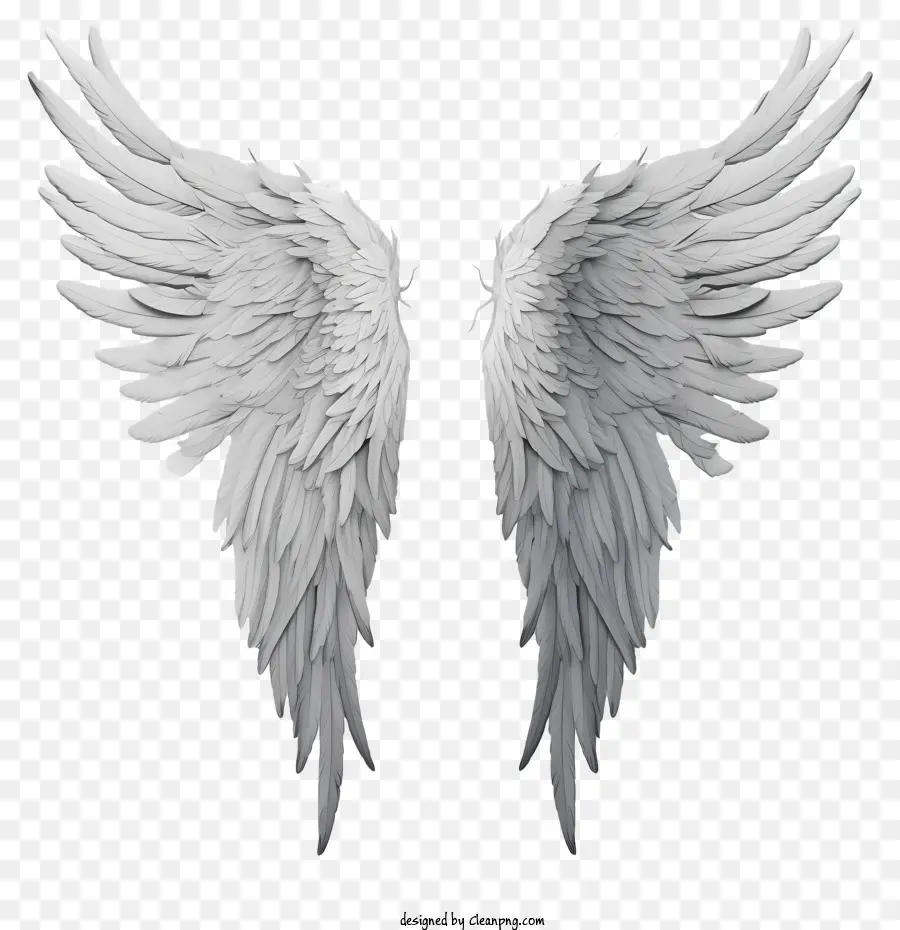 ali d'angelo - Grandi ali di angelo bianco con piume luccicanti